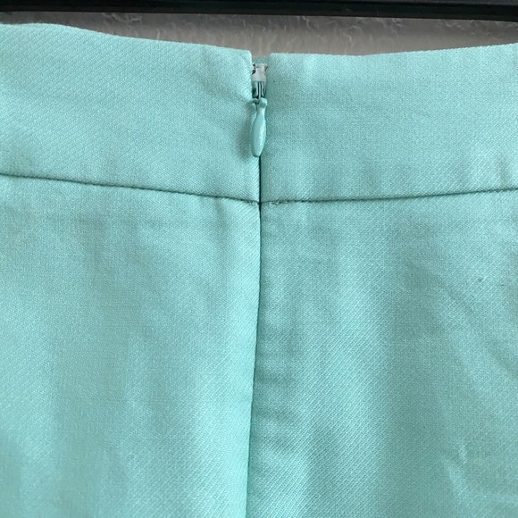 J. Crew The Pencil Skirt Wide Waistband Slit‎ Side Pockets Teal Women's Size 4 - Picture 8 of 9